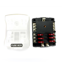 Elios 6 Circuits ATO fuse box with cover, negative bus  and spare fuses (Victron identifications)