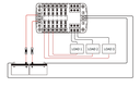Elios 6 Circuits ATO fuse box with cover, negative bus  and spare fuses (Victron identifications)