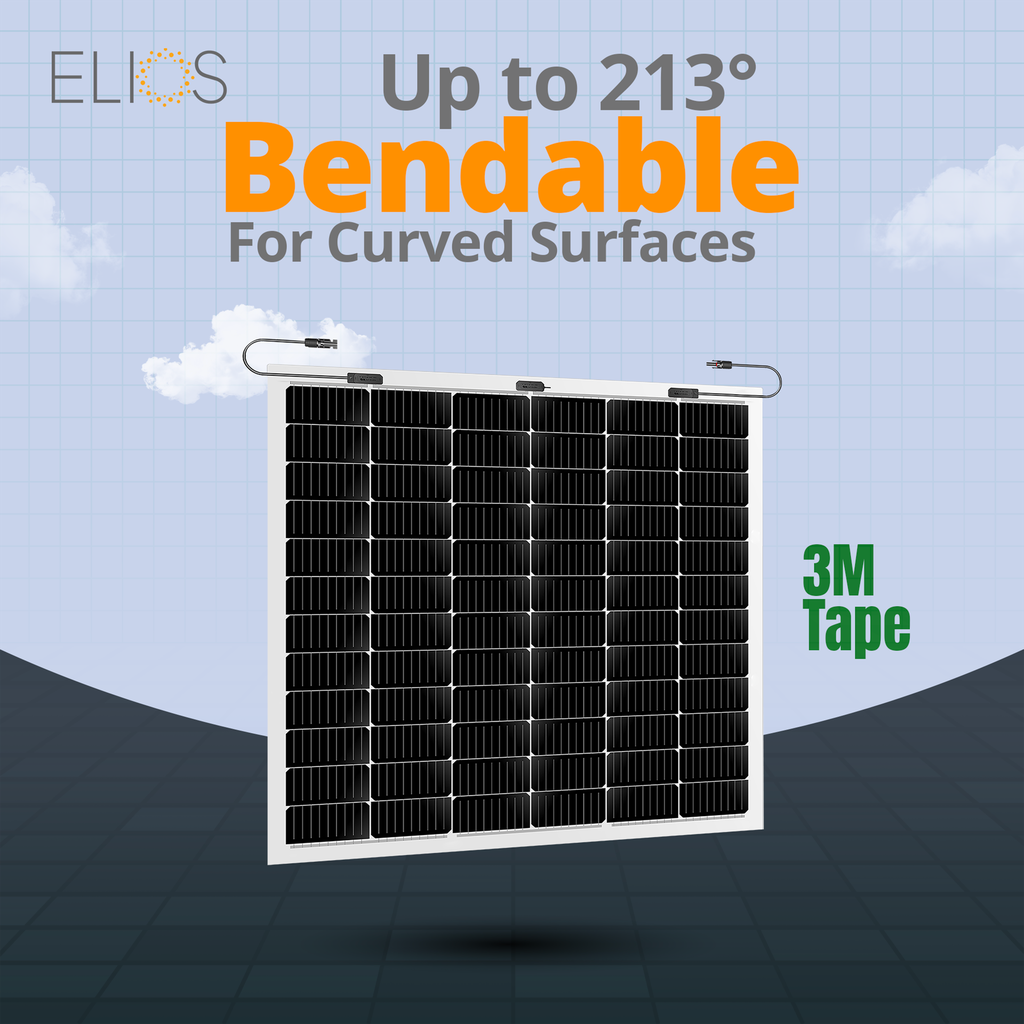 Elios Voltaic210F-T | 210W Semi Flexible Solar Panel with 3M tape