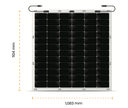 Elios Voltaic 210F-B 210 watts (ALL BLACK) Semi Flexible solar panel for balcony installation (eyelet)
