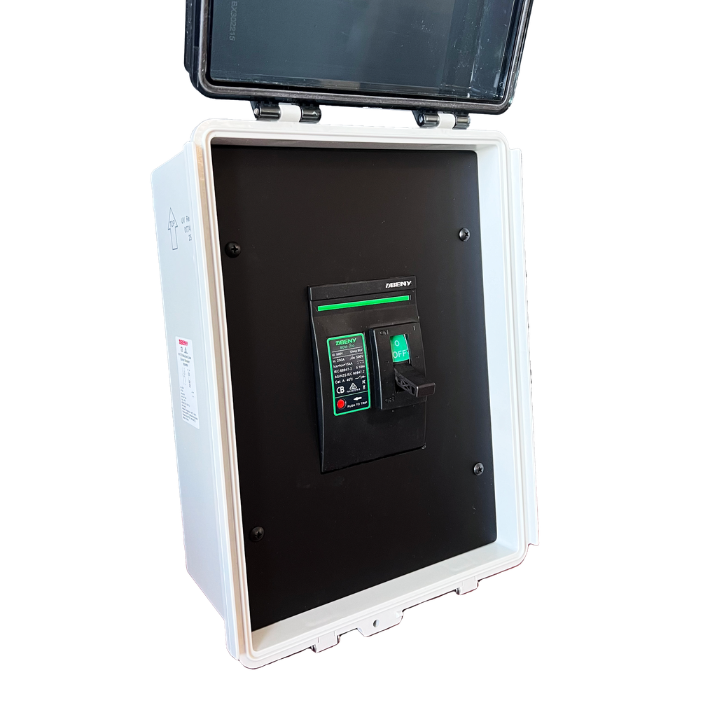 BENY BDM-250 2 Pole 250 Amps DC molded case circuit breaker, 500VDC Max, with IP65 enclosure