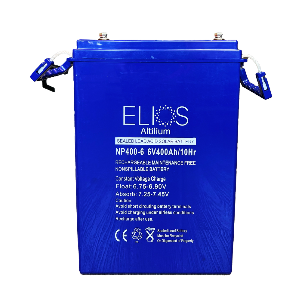 Elios Altilium NP400-6 6V-400 Solar deep cycle AGM battery 6VDC - 400Ah model L16 maintenance free