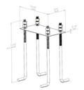 Elios foundation bolt pack Terra Ground Mount G10 (need 3 units per rack, this package includes only one pack)