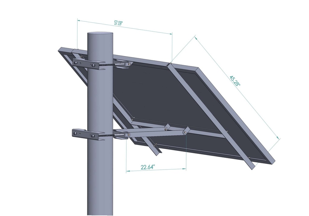Solar Mounting Rack for 1 panel 2110x1042x40mm hot Galvanized