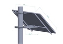 Solar Mounting Rack for 1 panel 2110x1042x40mm hot Galvanized