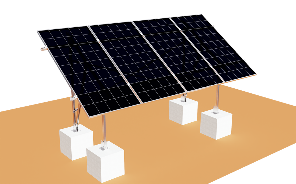 4 Solar Panels Ground Mount System | Volts Energies Ground Mounting System