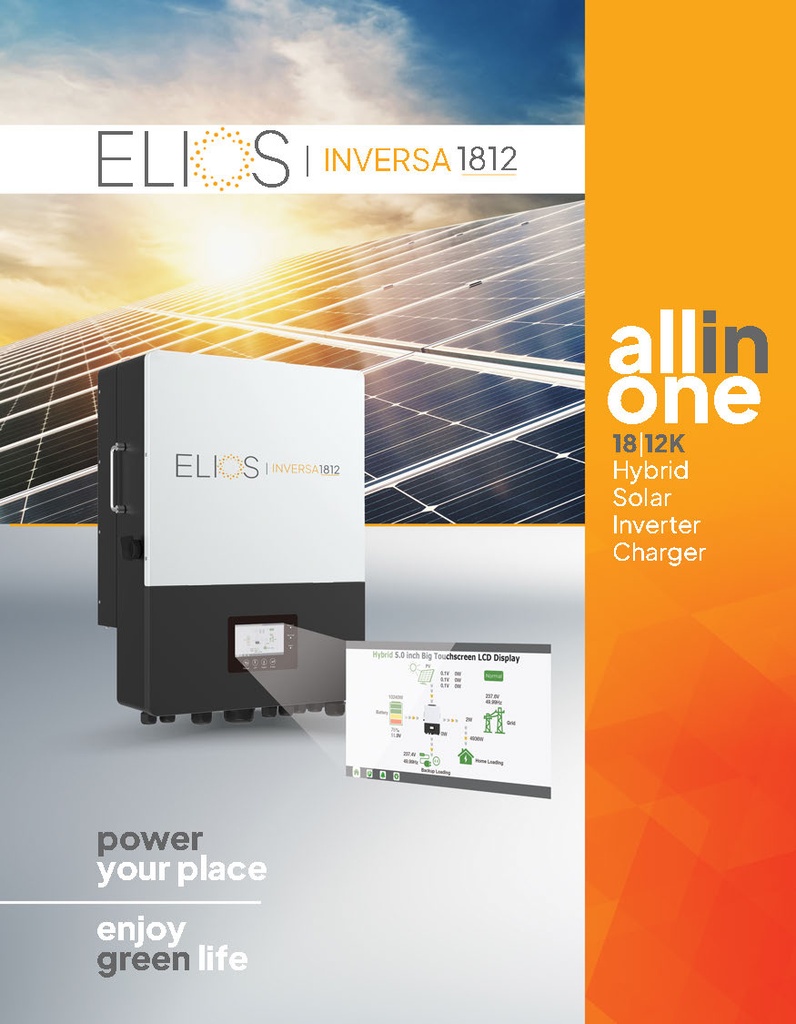 Elios Inversa 1812 | 18KW All in one Hybrid Solar Inverter Charger