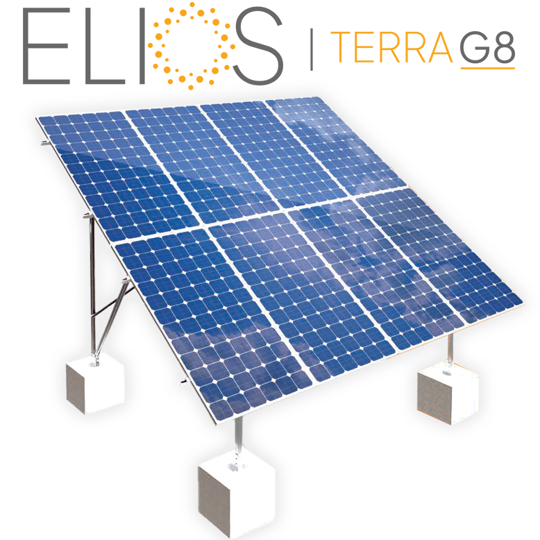 Ground Mount System For 8 Solar Panel | ELIOS Terra G8