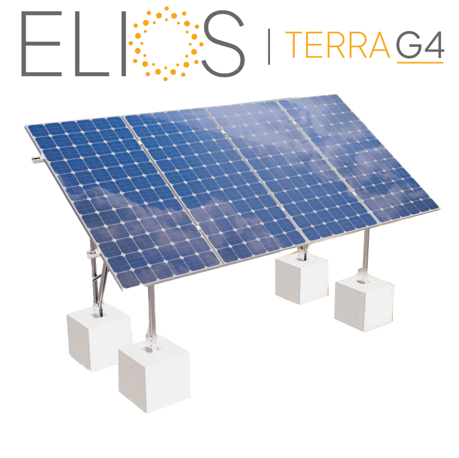 Ground Mount System for 4 Solar Panels | ELIOS Terra G4