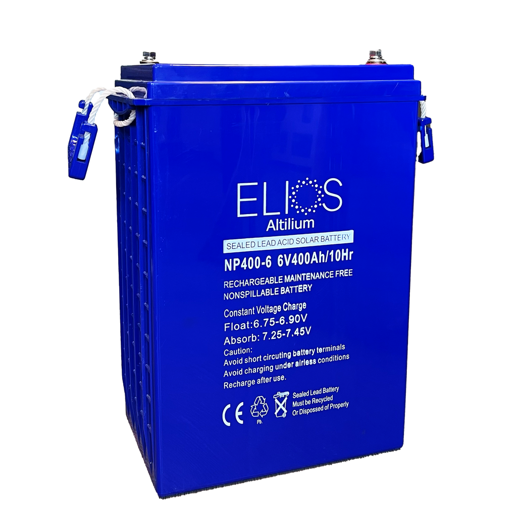 Elios Altilium 6V-400  Batterie AGM a décharge profonde solaire de 6VDC - 400Ah modèle L16 sans entretien