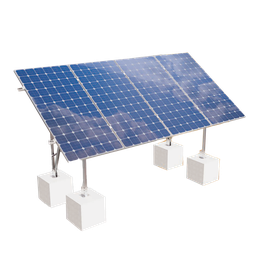 [ELIOSGM-GS-C-4] Système de montage au sol pour 4 panneaux solaires | ELIOS Terra G4